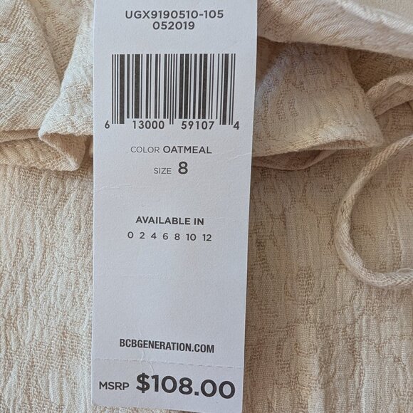 NWT BCBGENERATION Linen Blend Romper - Picture 6 of 8